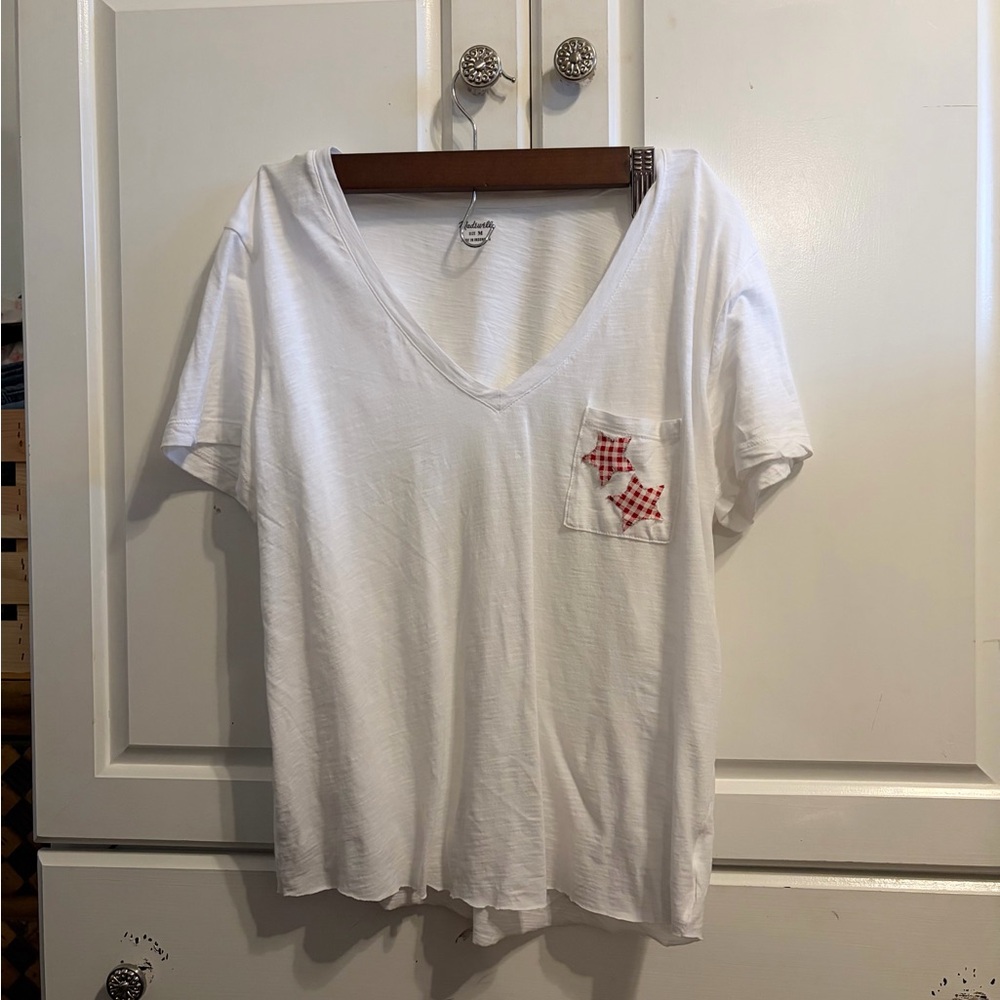 handmade patchwork gingham star tee
